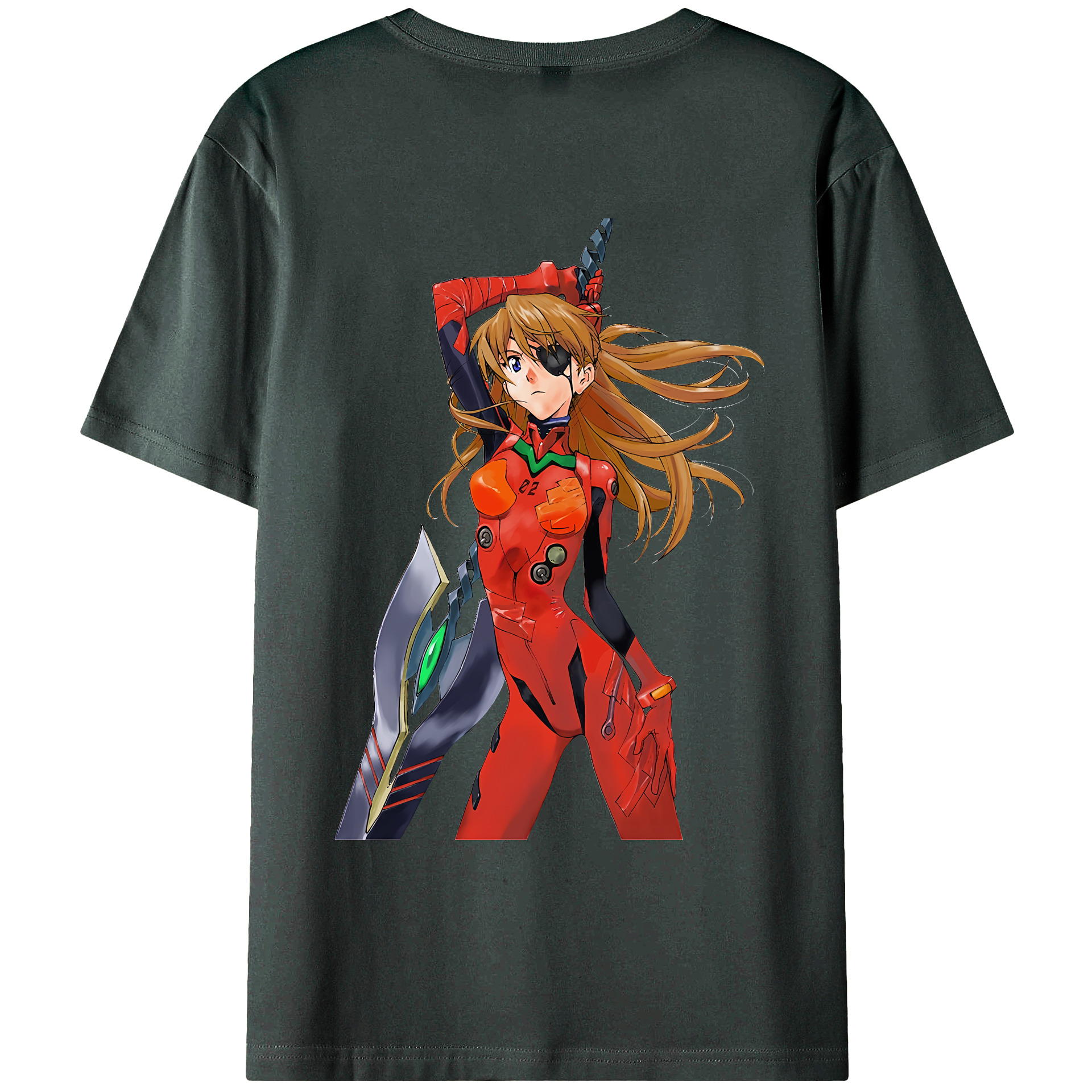 （画像用） EVA 新世紀エヴァンゲリオン 綿100％ メンズ半袖Tシャツ（バックプリント） 通気性